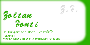 zoltan honti business card